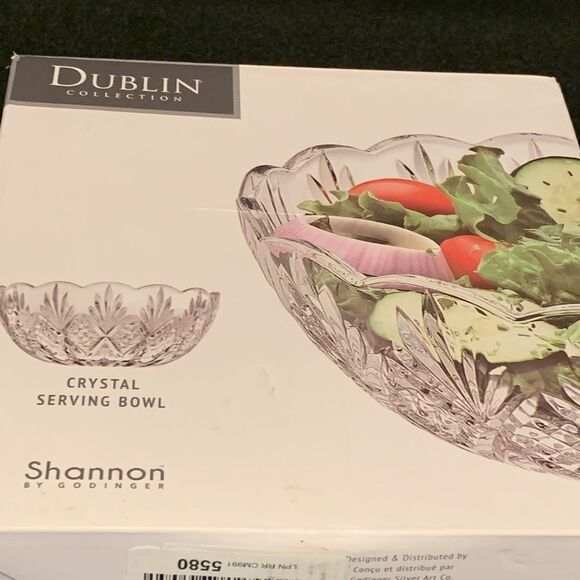 Godinger 8.5" Serving Bowl, Salad Bowl, Dublin Collection, Giftable Packaging - Picture 11 of 12